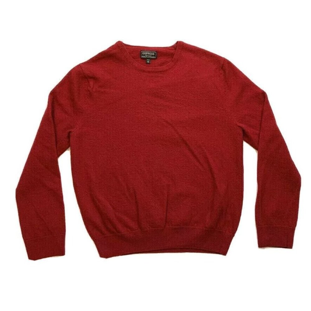 Express Extra Fine Merino Wool Sweater Mens XL (Tag) M (Actual) Modern Fit READ*